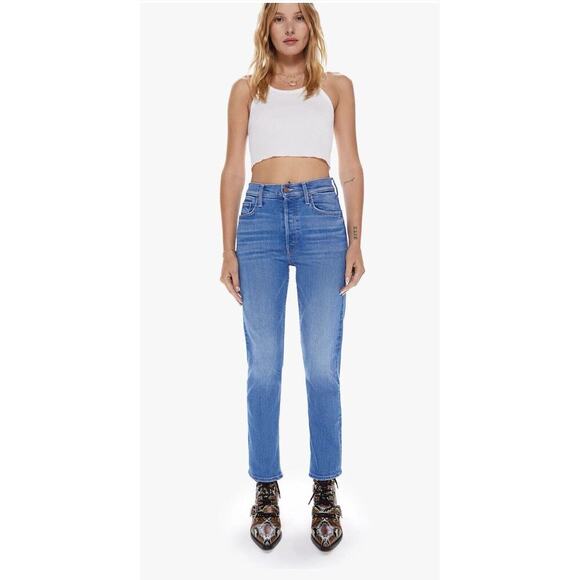 MOTHER Denim - Mother The Tomcat Layover Denim Jeans Womens Size 26 High Rise Button Fly NWT